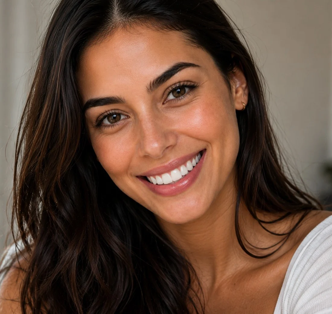 Sorriso branco e saudável